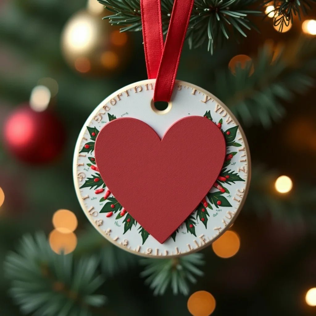 Craft a Personalized Christmas Photo Ornament with Heart - KIAHMILLA