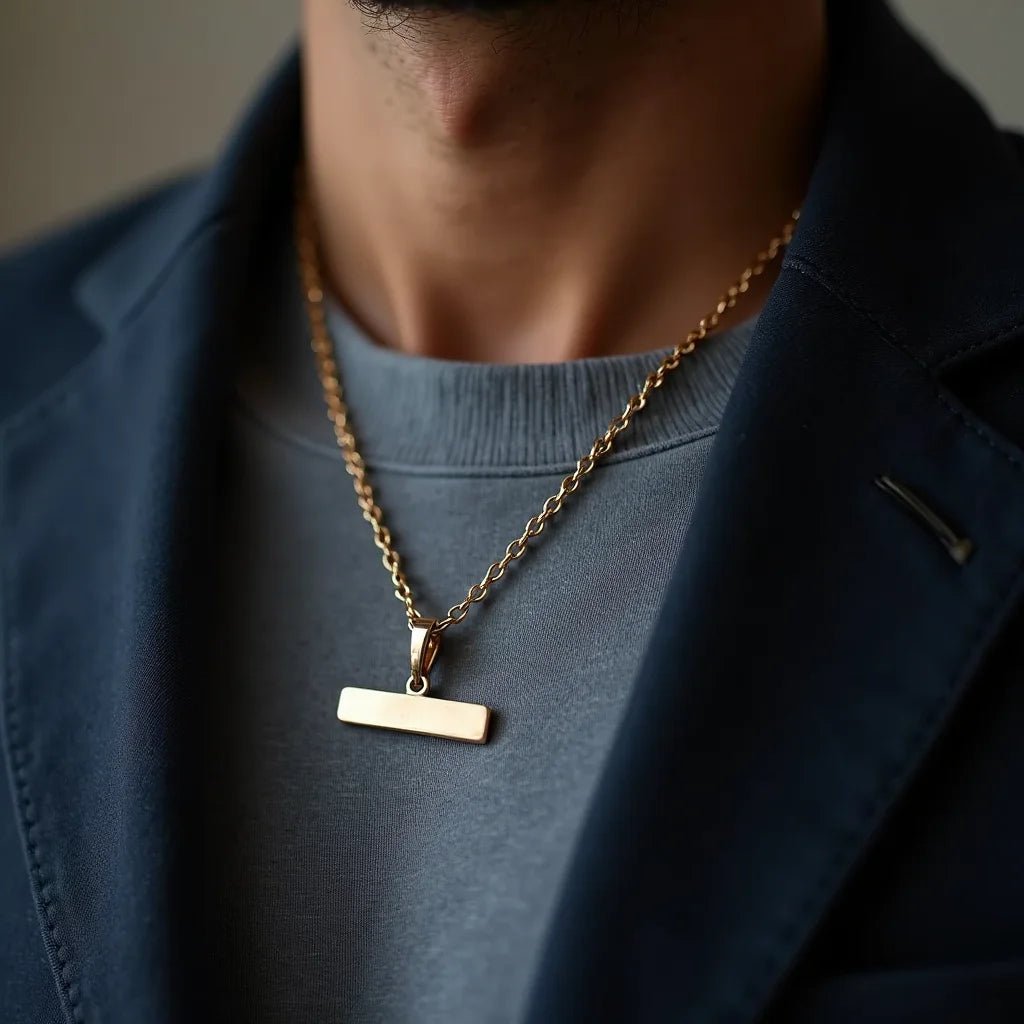 Engraved Bar Necklaces for Men That Elevate Everyday Looks - KIAHMILLA