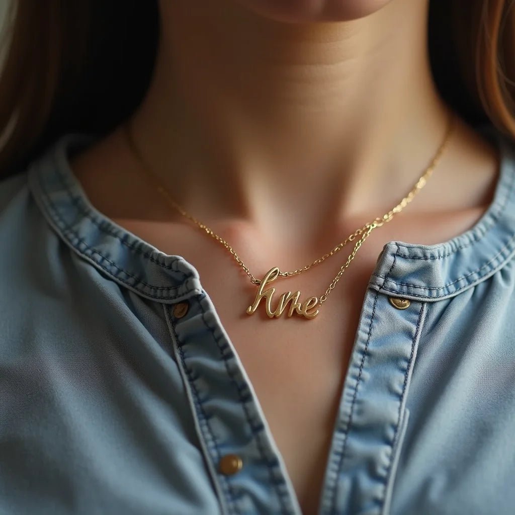 Engraved Name Necklace Guide to Meaning Styles and Care - KIAHMILLA