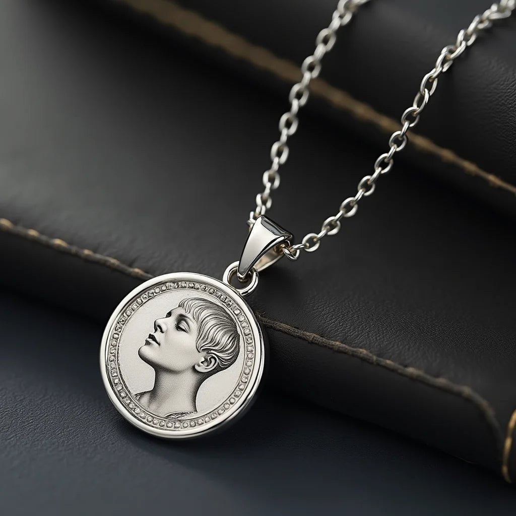Photo Engraved Silver Necklace A Timeless Keepsake - KIAHMILLA