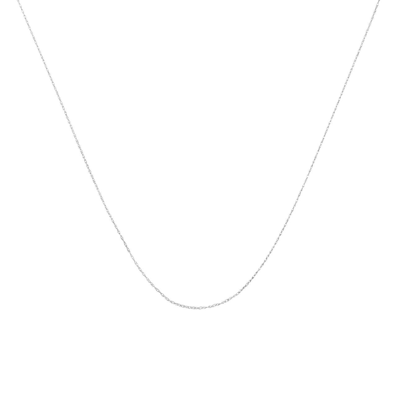 10K Gold 0.5 mm Slender & Dainty Fine Rope Chain Necklace