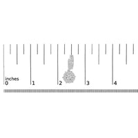 14K White Gold 2 1/3 Cttw Diamond Cluster Drop and Dangle Earrings (F-G Color, VS2-SI1 Clarity)