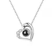 Personalized Heart Shaped Projection Necklace 925 Sterling Silver