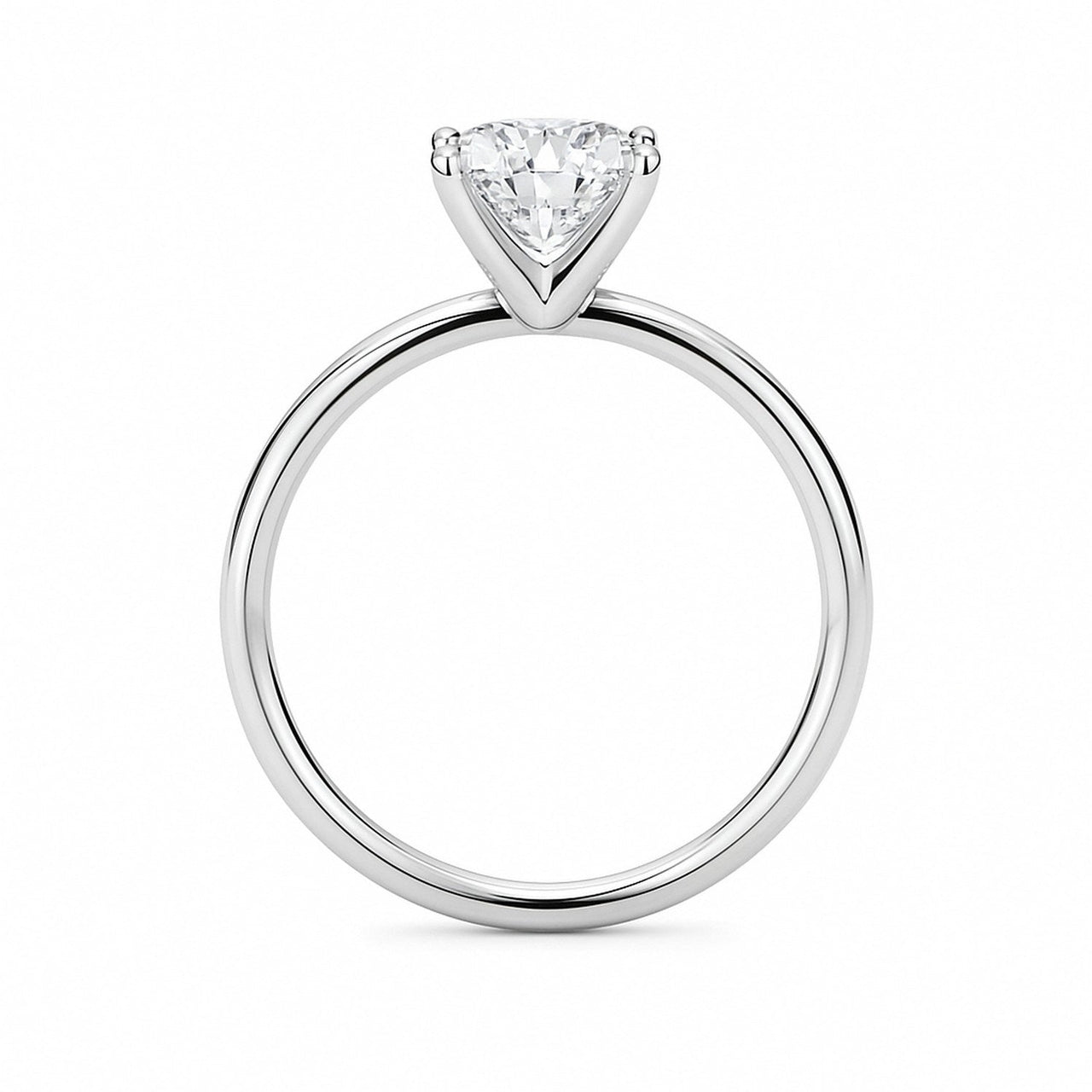 1 Carat Cushion Lab Grown IGI G/VS1 Diamond Solitaire Ring in 10K White Gold - KIAHMILLA
