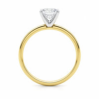 1 Carat Cushion Lab Grown IGI G/VS1 Diamond Solitaire Ring in 10K Yellow Gold - KIAHMILLA