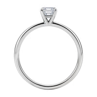 1 Carat Emerald Lab Grown IGI G/VS1 Diamond Solitaire Ring in 10K White Gold - KIAHMILLA