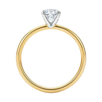 1 Carat Emerald Lab Grown IGI G/VS1 Diamond Solitaire Ring in 10K Yellow Gold - KIAHMILLA