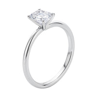 1 Carat Emerald Lab Grown IGI G/VS1 Diamond Solitaire Ring in 14K White Gold - KIAHMILLA