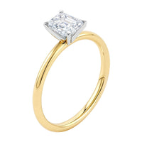 1 Carat Emerald Lab Grown IGI G/VS1 Diamond Solitaire Ring in 14K Yellow Gold - KIAHMILLA