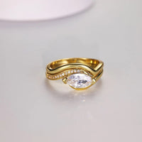 1 Carat Moissanite 925 Sterling Silver 2pcs Ring Set - Coolpeacock