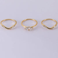 1 Carat Moissanite 925 Sterling Silver 3pcs Ring Set - Coolpeacock