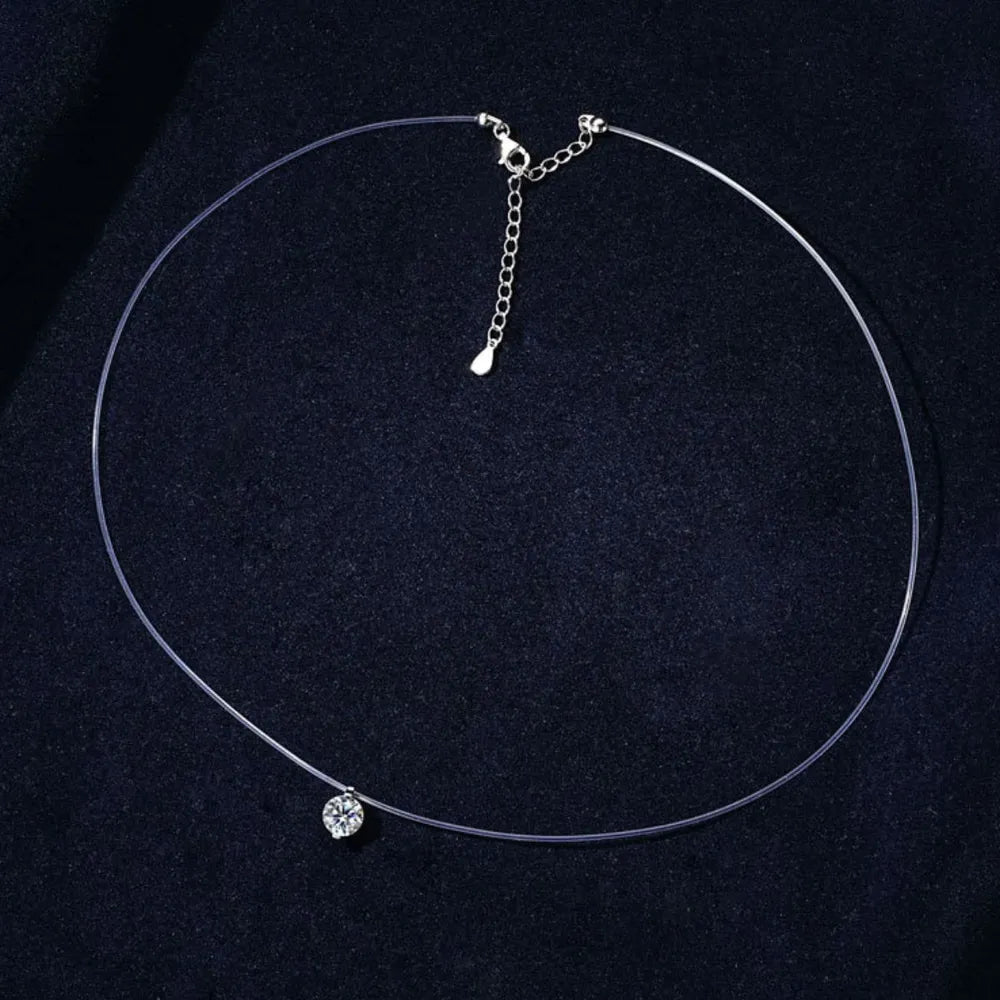 1 Carat Moissanite 925 Sterling Silver Necklace - Coolpeacock