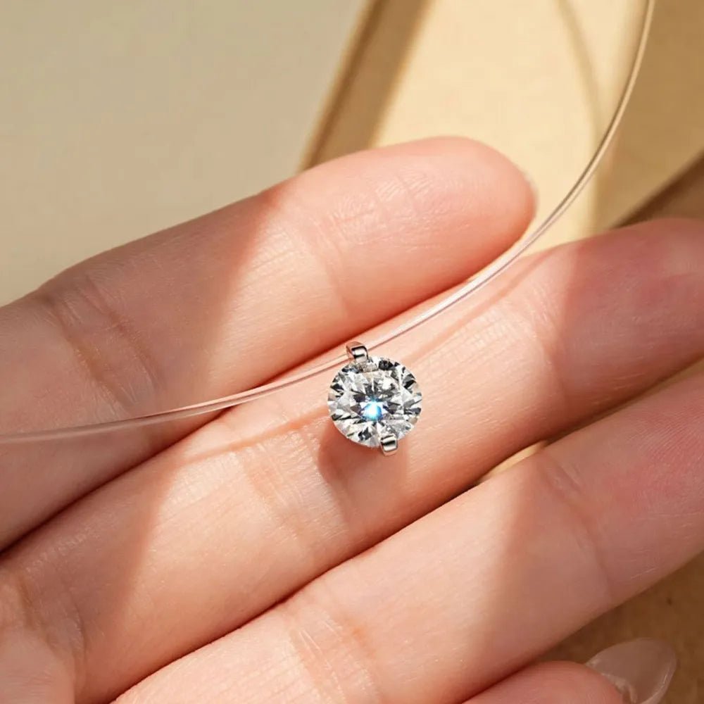 1 Carat Moissanite 925 Sterling Silver Necklace - Coolpeacock