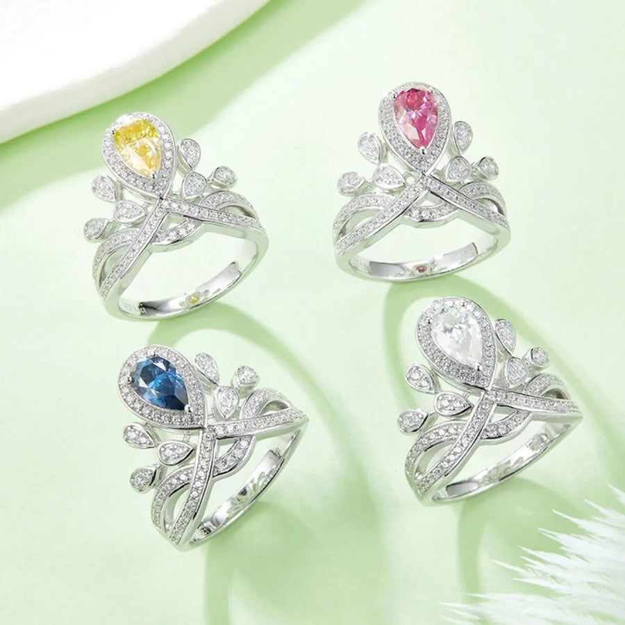 1 Carat Moissanite 925 Sterling Silver Ring - Coolpeacock