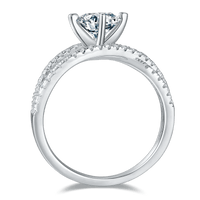 1 Carat Moissanite 925 Sterling Silver Ring - Coolpeacock