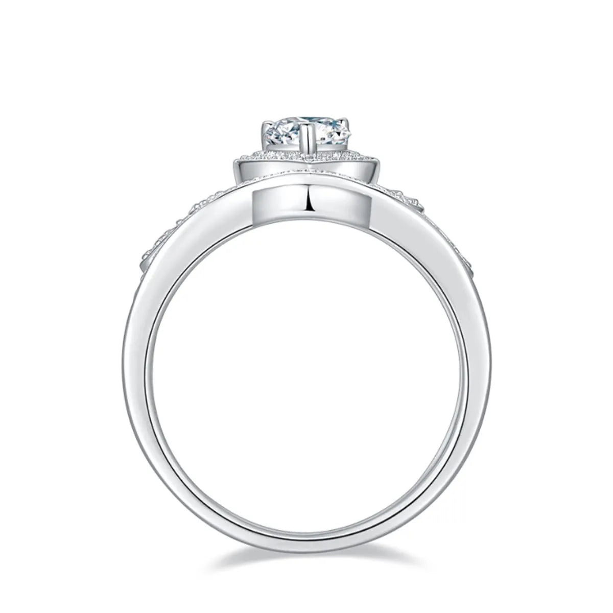 1 Carat Moissanite 925 Sterling Silver Ring - Coolpeacock