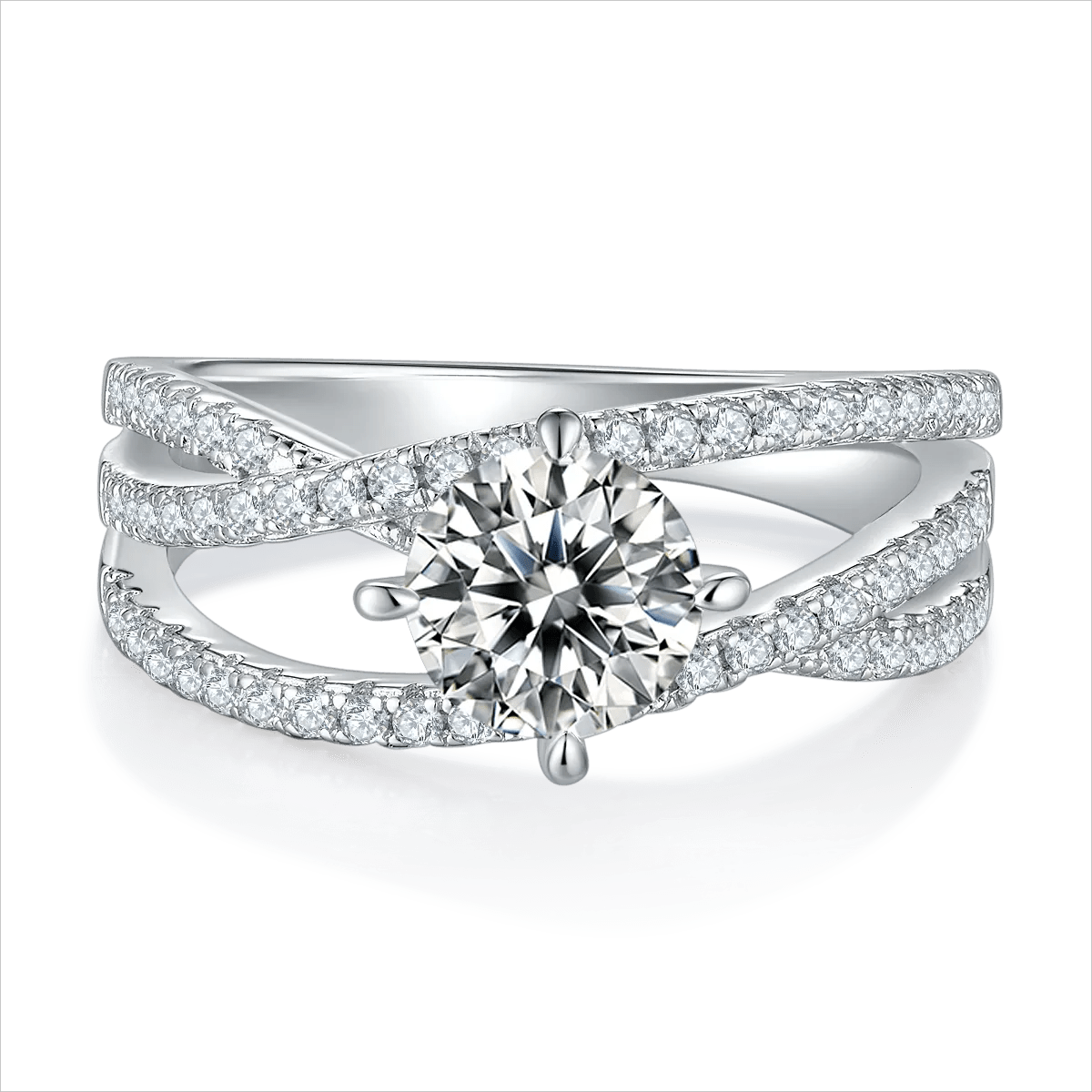 1 Carat Moissanite 925 Sterling Silver Ring - Coolpeacock