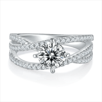 1 Carat Moissanite 925 Sterling Silver Ring - Coolpeacock