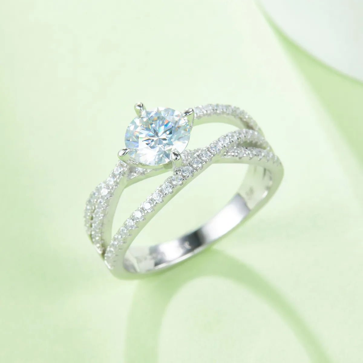 1 Carat Moissanite 925 Sterling Silver Ring - Coolpeacock