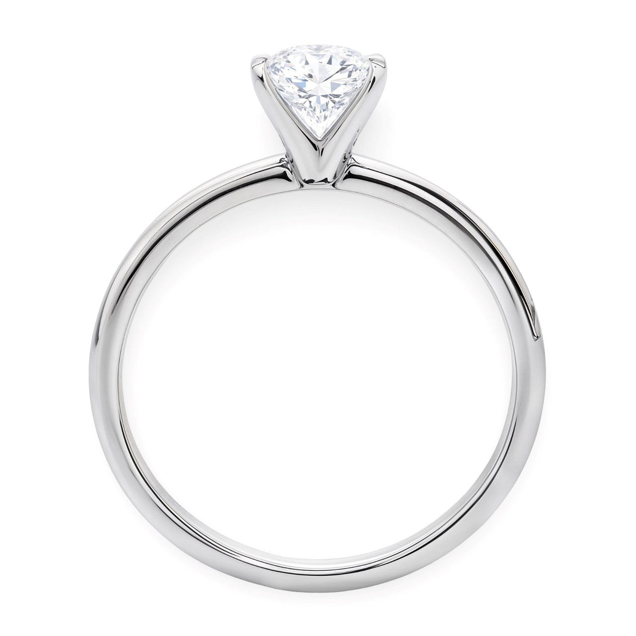 1 Carat Oval Lab Grown IGI G/VS1 Diamond Solitaire Ring in 10K White Gold - KIAHMILLA