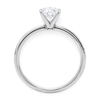 1 Carat Oval Lab Grown IGI G/VS1 Diamond Solitaire Ring in 14K White Gold - KIAHMILLA