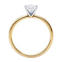 1 Carat Oval Lab Grown IGI G/VS1 Diamond Solitaire Ring in 14K Yellow Gold - KIAHMILLA