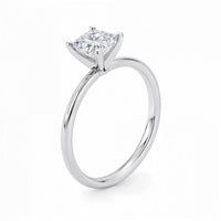 1 Carat Princess Lab Grown IGI G/VS1 Diamond Solitaire Ring in 10K White Gold - KIAHMILLA