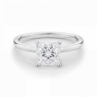 1 Carat Princess Lab Grown IGI G/VS1 Diamond Solitaire Ring in 14K White Gold - KIAHMILLA