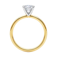 1 Carat Princess Lab Grown IGI G/VS1 Diamond Solitaire Ring in 14K Yellow Gold - KIAHMILLA