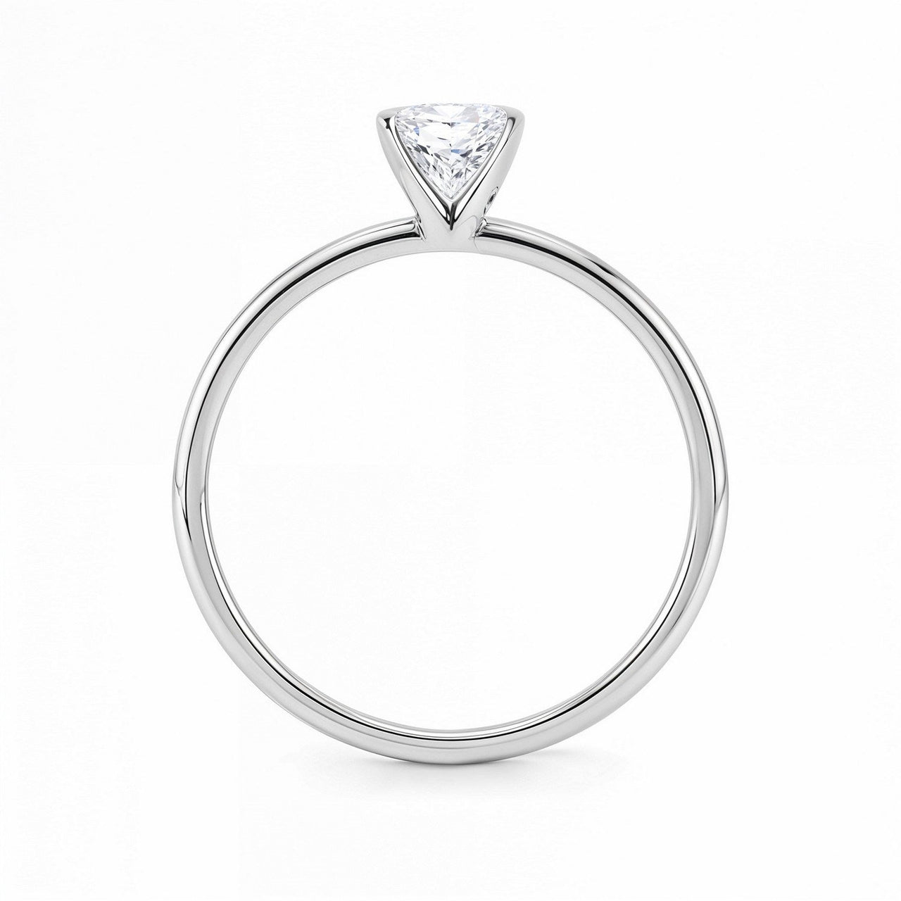 1 Carat Radiant Lab Grown IGI G/VS1 Diamond Solitaire Ring in 10K White Gold - KIAHMILLA