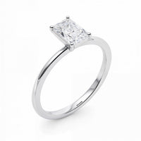 1 Carat Radiant Lab Grown IGI G/VS1 Diamond Solitaire Ring in 10K White Gold - KIAHMILLA