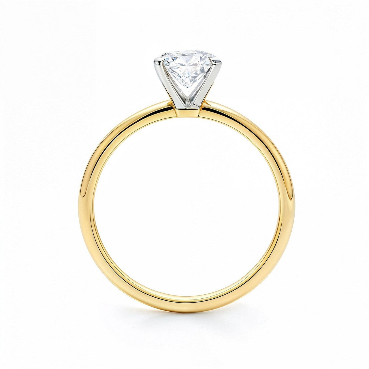 1 Carat Radiant Lab Grown IGI G/VS1 Diamond Solitaire Ring in 10K Yellow Gold - KIAHMILLA