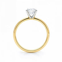 1 Carat Radiant Lab Grown IGI G/VS1 Diamond Solitaire Ring in 10K Yellow Gold - KIAHMILLA