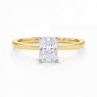 1 Carat Radiant Lab Grown IGI G/VS1 Diamond Solitaire Ring in 10K Yellow Gold - KIAHMILLA