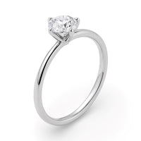 1 Carat Round Lab Grown IGI G/VS1 Diamond Solitaire Ring in Sterling Silver - KIAHMILLA