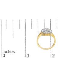 10K Yellow Gold Diamond Cocktail Ring (1/4 Cttw, I-J Color, I3 Clarity)