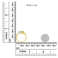 10K Two-Toned Gold Diamond Heart Shape Cluster Ring (1/6 Cttw, H-I Color, I1-I2 Clarity)