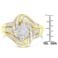 10KT Yellow Gold Diamond Cocktail Ring (1/2 cttw, H-I Color, SI2-I1 Clarity