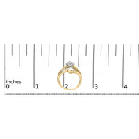 10K Yellow Gold 1/2 cttw Diamond Cluster Cocktail Ring (J-K Clarity, I1-I2 Color)