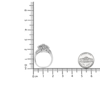 10K White Gold 1/2 Cttw Round and Baguette-Cut 
