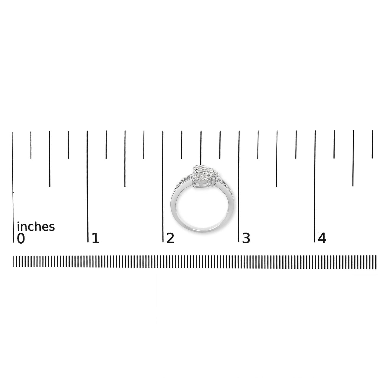 .925 Sterling Silver 1/2 Cttw Diamond Scatter Composite Bypass Ring (I-J Color, I1-I2 Clarity)