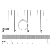 925 Sterling Silver Diamond Accent Bypass and Split Shank Band Ring (I-J Color, I2-I3 Clarity)