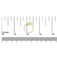 10K Yellow Gold 1/10 Cttw Diamond Crescent Moon Ring (I-J Color, I1-I2 Clarity)