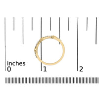 14K Yellow Gold 1/10 Cttw Diamond Twist Band Ring