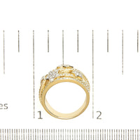 18K Yellow Gold Plated .925 Sterling Silver 3/4 Cttw Diamond Star and Galaxy Ring Band