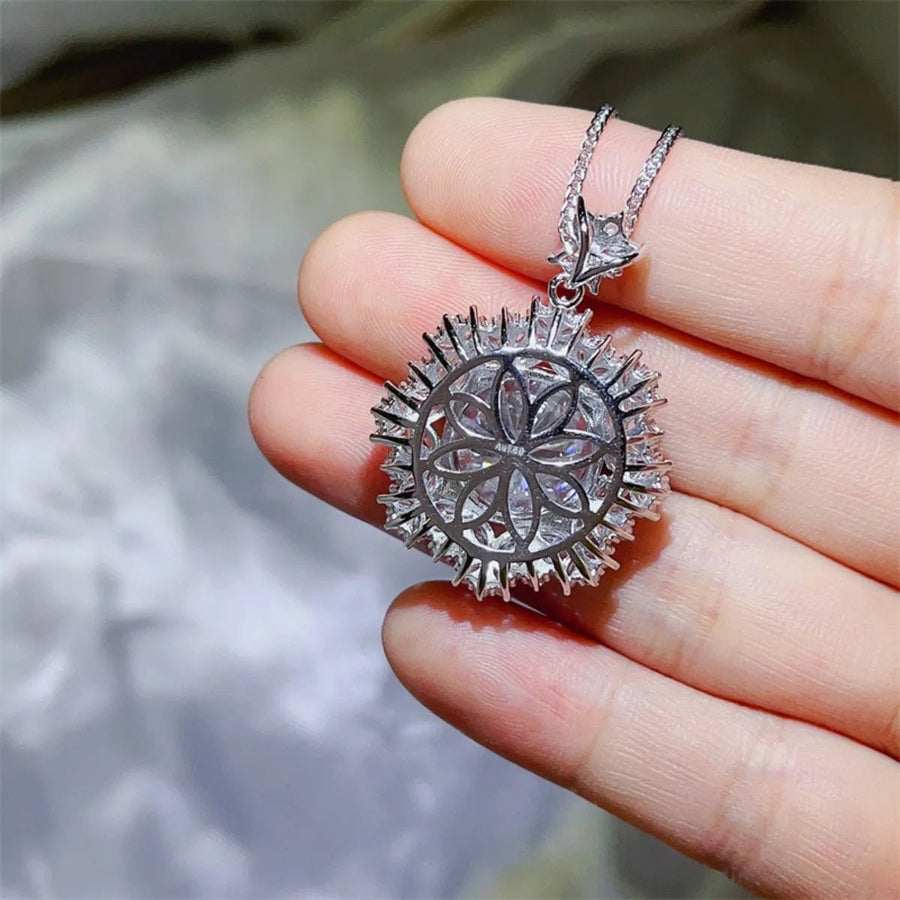 10 Carat Moissanite 925 Sterling Silver Necklace - Coolpeacock