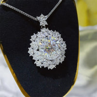 10 Carat Moissanite 925 Sterling Silver Necklace - Coolpeacock