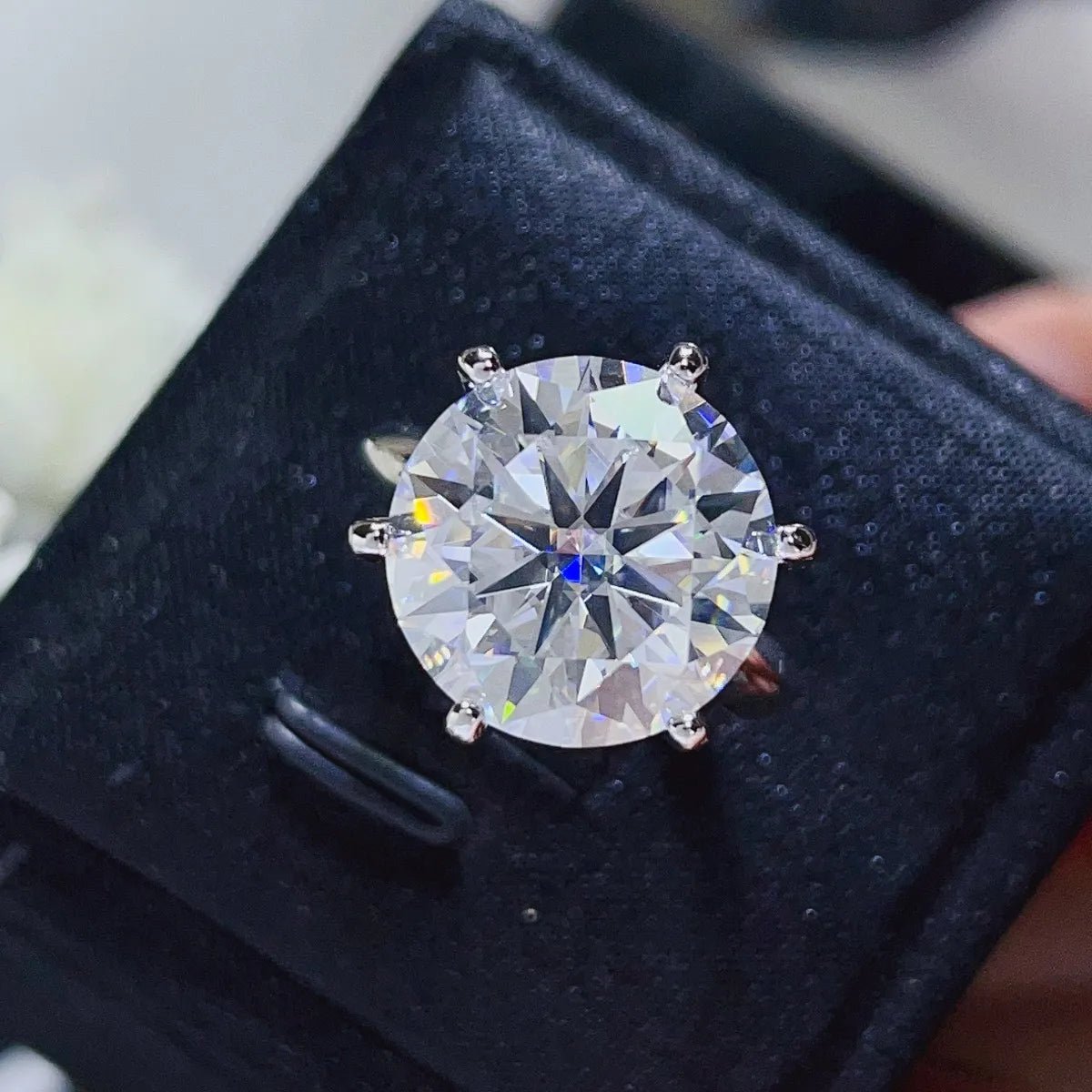 10 Carat Moissanite 925 Sterling Silver Ring - Coolpeacock