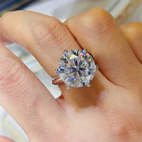 10 Carat Moissanite 925 Sterling Silver Ring - Coolpeacock