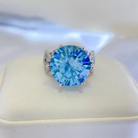 10 Carat Moissanite 925 Sterling Silver Ring - Coolpeacock